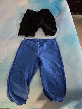 Nike & Tru Fit Vintage Black and Blue Athletic Bike Pants